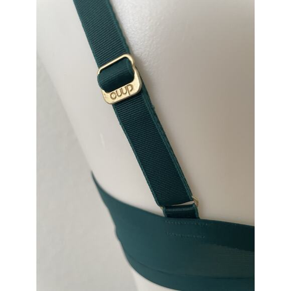 Cuup Lingerie Bra Plunge The Scoop Semi Sheer Green Intimates - Picture 7 of 9